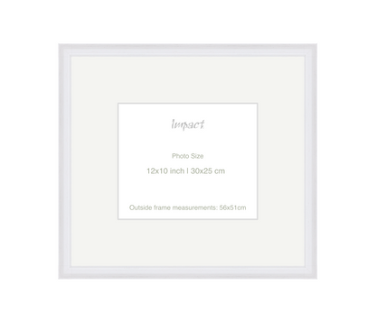 FLETCHER | 30mm White Frame - Photo Size (12x10 inch | 30x25 cm)