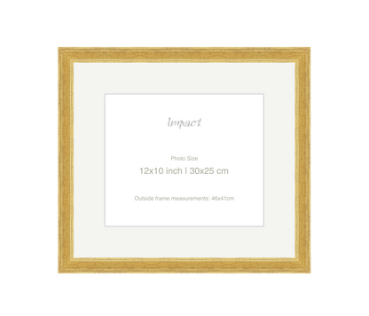 FLETCHER | 30mm Gold Frame - Photo Size (12x10 inch | 30x25 cm)