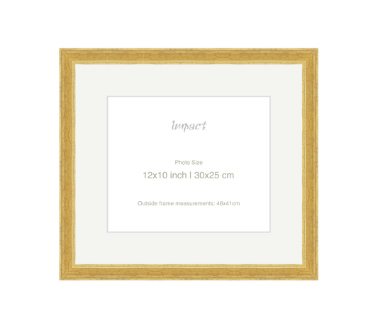 FLETCHER | 30mm Gold Frame - Photo Size (12x10 inch | 30x25 cm)