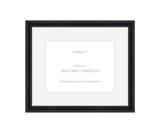 FLETCHER | 30mm Black Frame - Photo Size (16x12 inch | 40x30 cm)