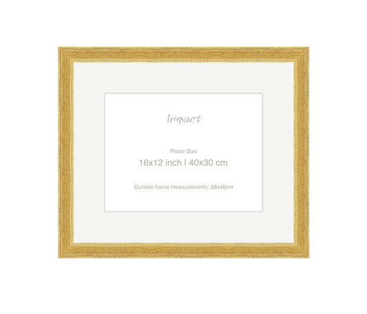 FLETCHER | 30mm Gold Frame - Photo Size (16x12 inch | 40x30 cm)