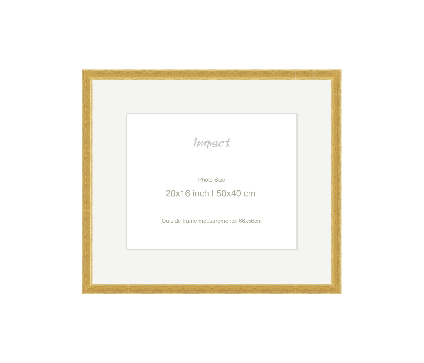 FLETCHER | 30mm Gold Frame - Photo Size (20x16 inch | 50x40 cm)