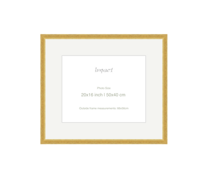 FLETCHER | 30mm Gold Frame - Photo Size (20x16 inch | 50x40 cm)