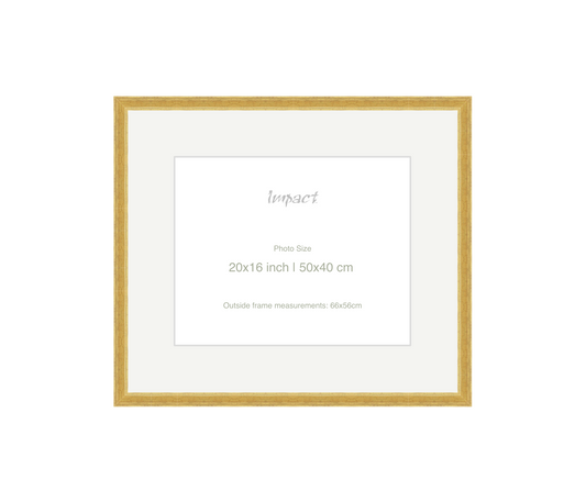 FLETCHER | 30mm Gold Frame - Photo Size (20x16 inch | 50x40 cm)