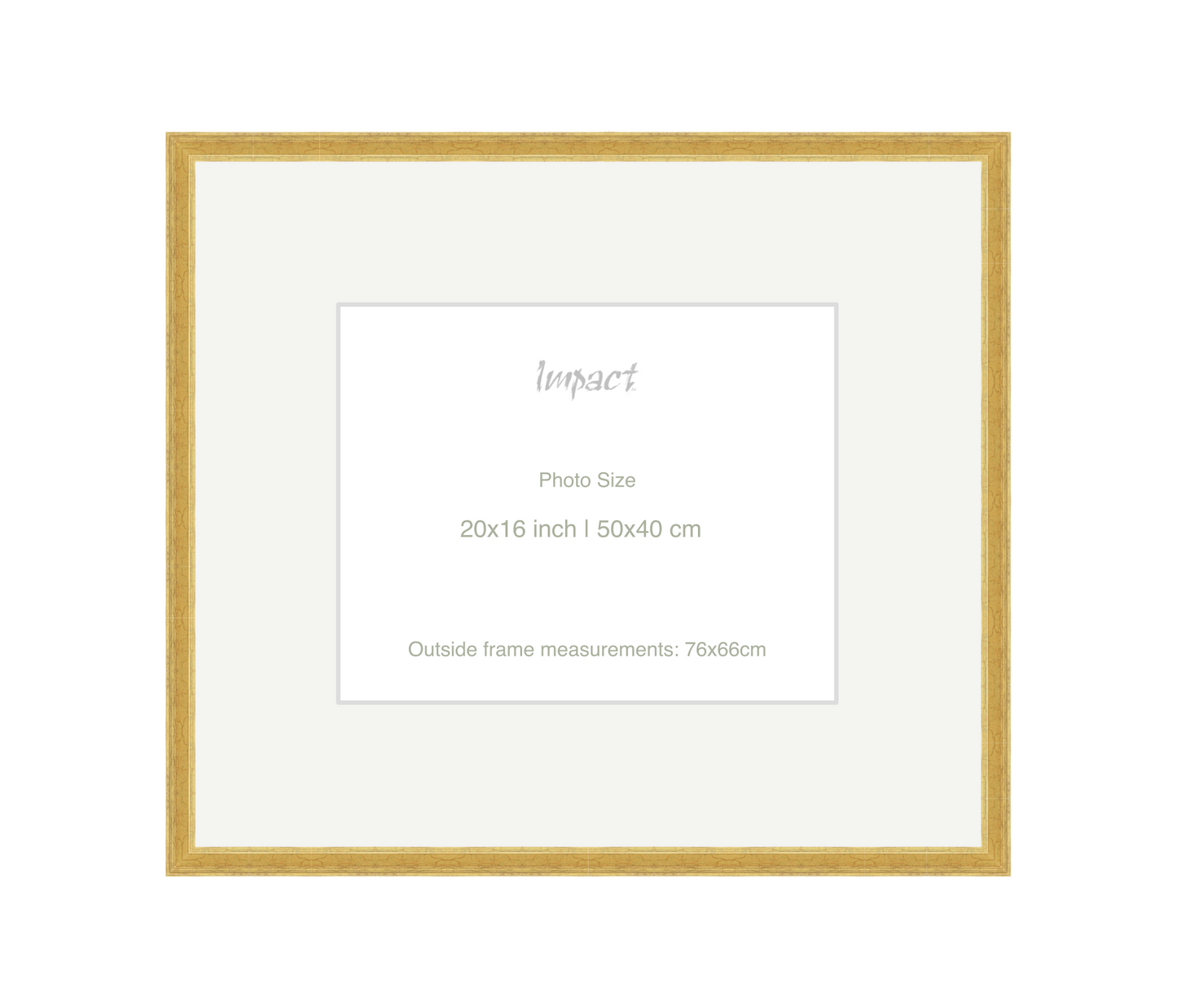 FLETCHER | 30mm Gold Frame - Photo Size (20x16 inch | 50x40 cm)