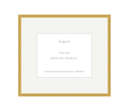 FLETCHER | 30mm Gold Frame - Photo Size (20x16 inch | 50x40 cm)